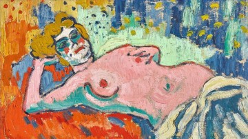 Nude Painting - Nude in couche Maurice de Vlaminck impressionism